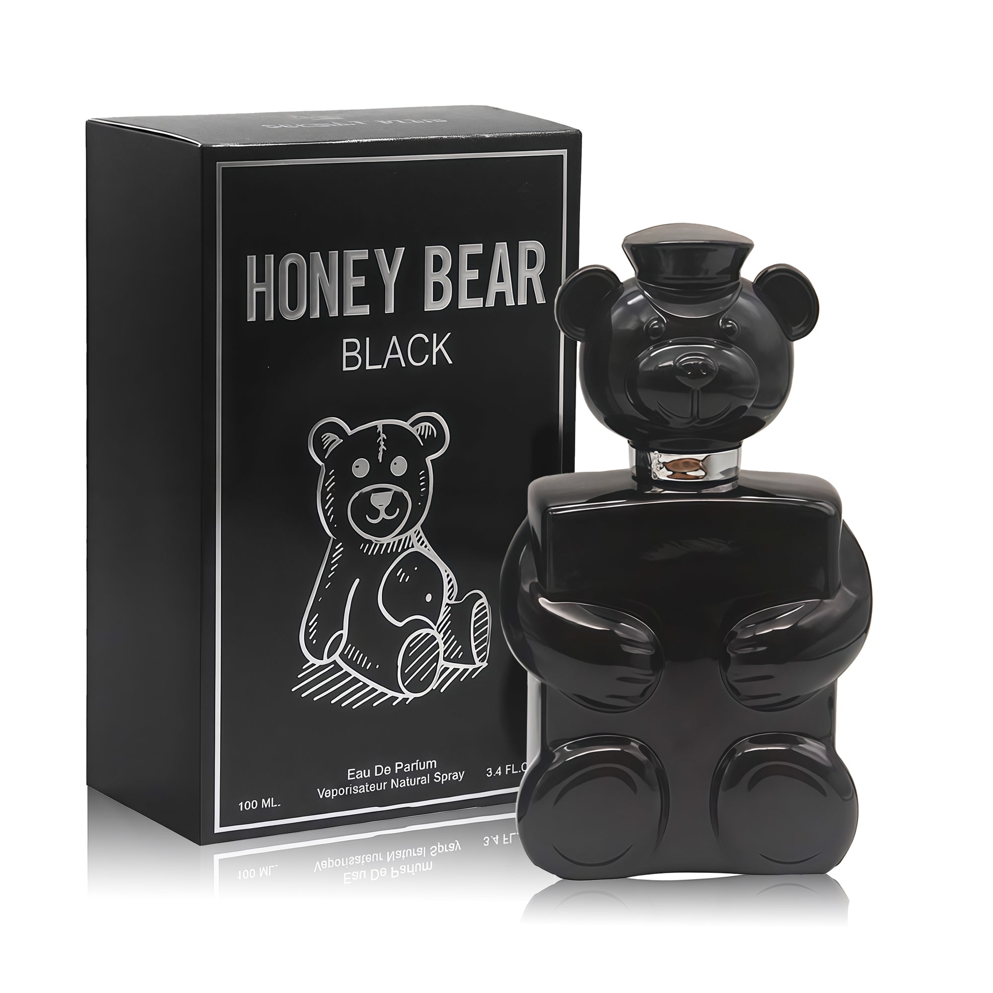 Honey Bear Black Men Cologne 100ml Eau de Parfum Spray Long Lasting Fragrance for Daily Use