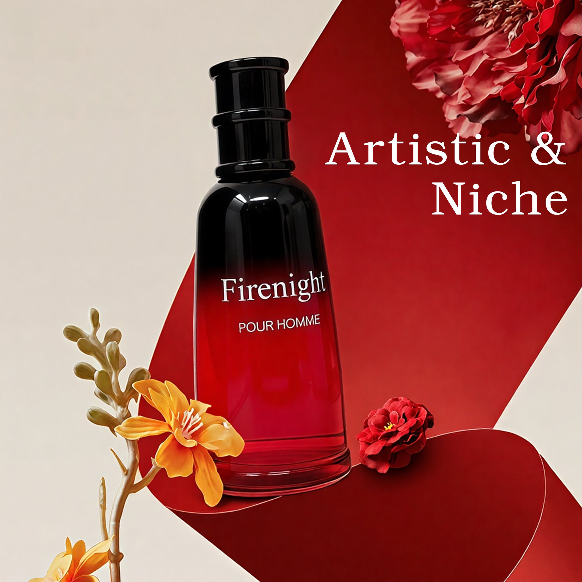 Firenight Men Cologne 3.4Fl Oz Eau De Toilette Notes with Nutmeg Flower, Lavender, Cedar, Chamomile