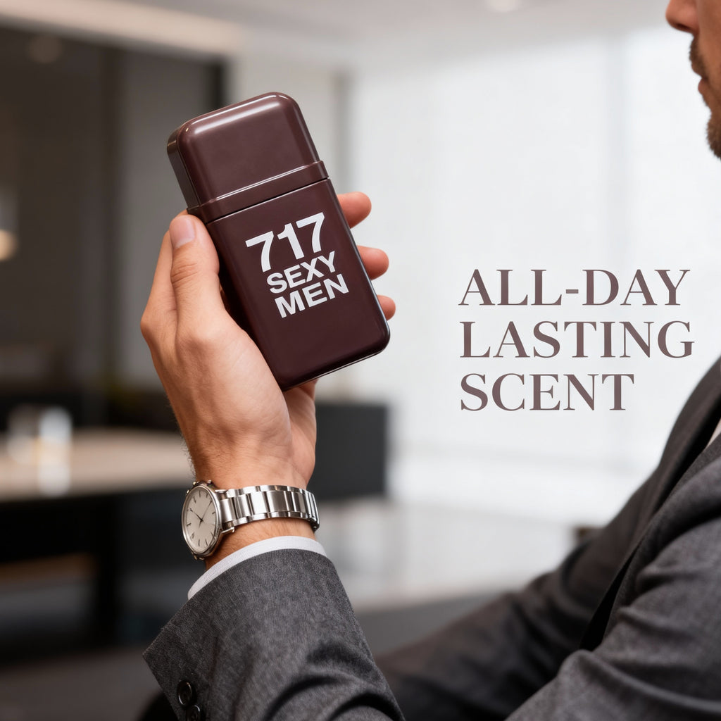 717 Sexy Men Fragrance For Men - Magnetic, Fresh And Seductive - Notes Of Vanilla, Guaiac Wood, Sandalwood, Amber And Musk - Sensual, Amber Fougere Fragrance - Edt Spray - 3.4 Oz