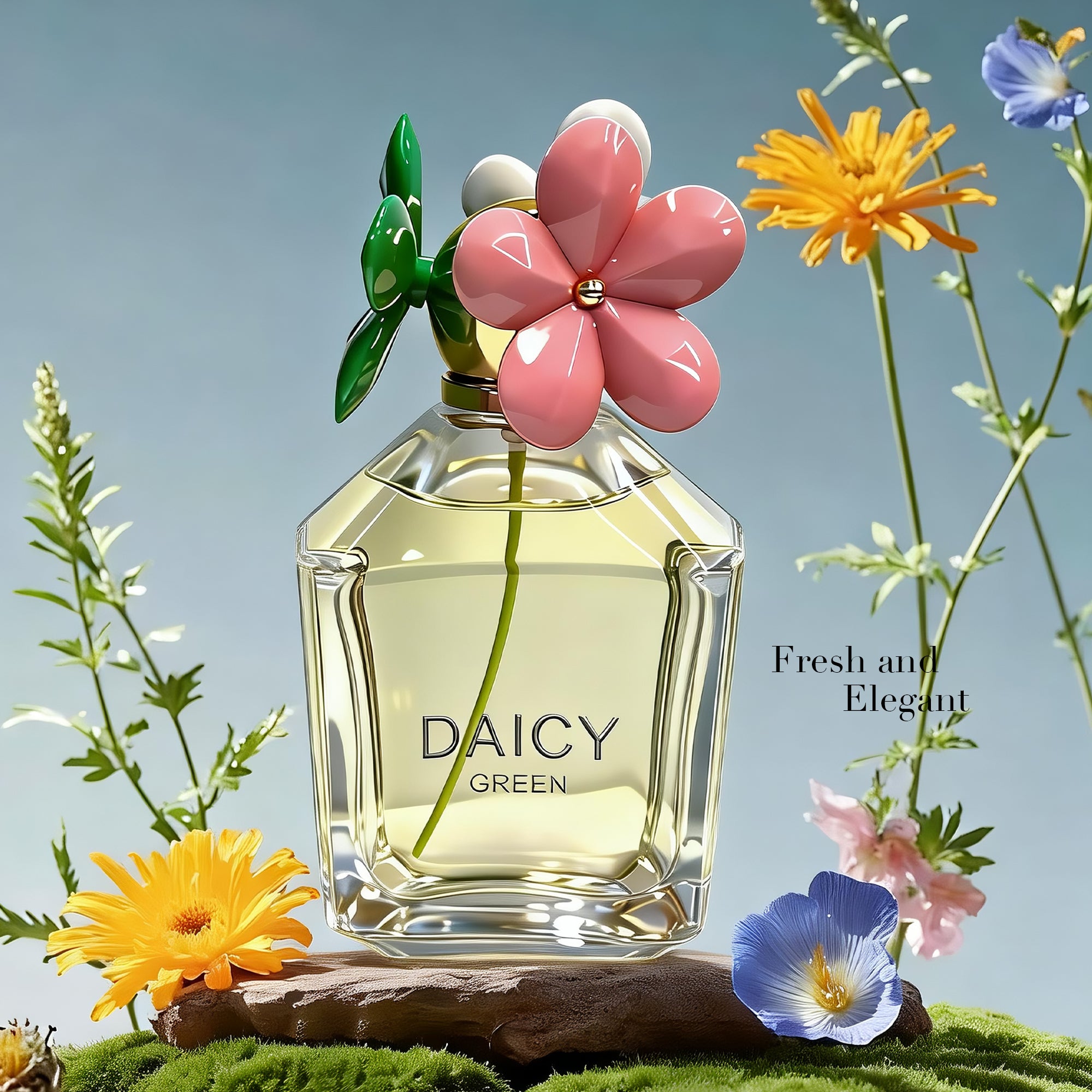 Daicy Green Women Eau de Parfum - Adventurous Floral Perfume - With Notes of Banana Blossom Accord, Jasmine & Macadamia Accord, Sandalwood & Vetiver des Sables