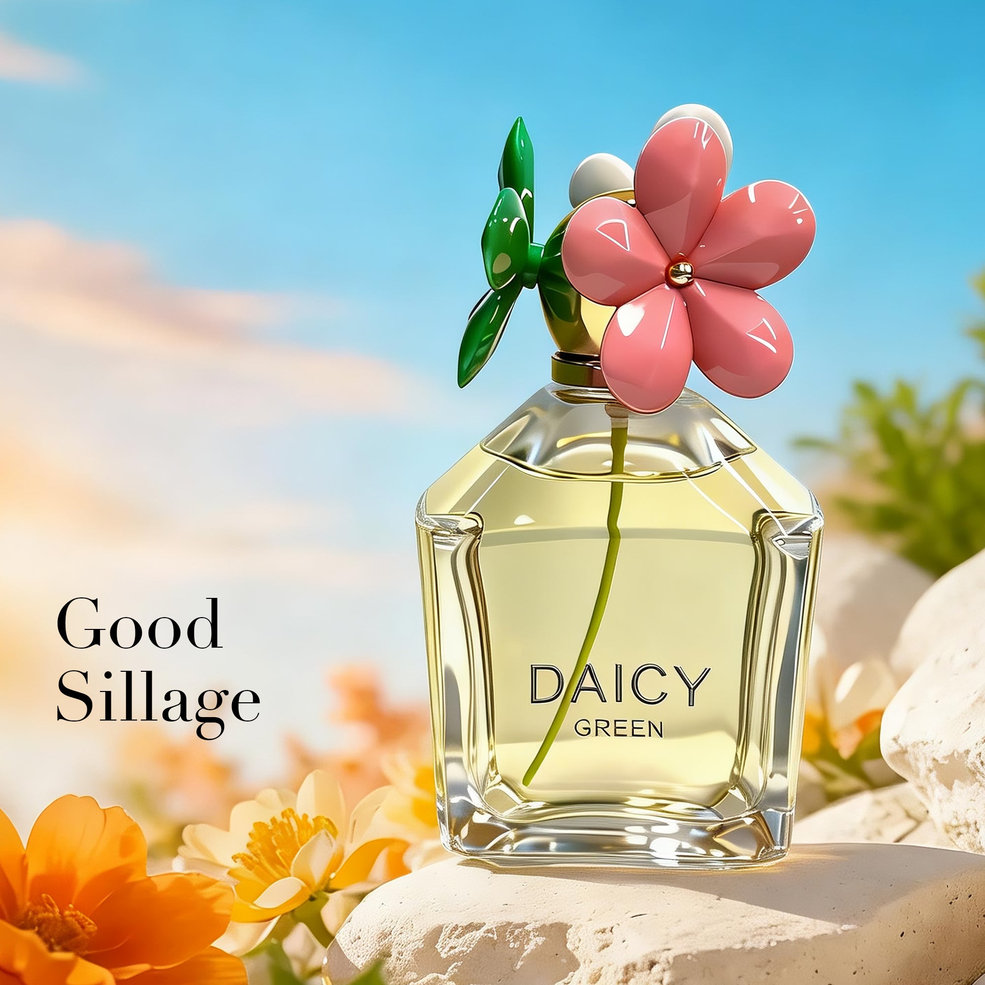 Daicy Green Women Eau de Parfum - Adventurous Floral Perfume - With Notes of Banana Blossom Accord, Jasmine & Macadamia Accord, Sandalwood & Vetiver des Sables