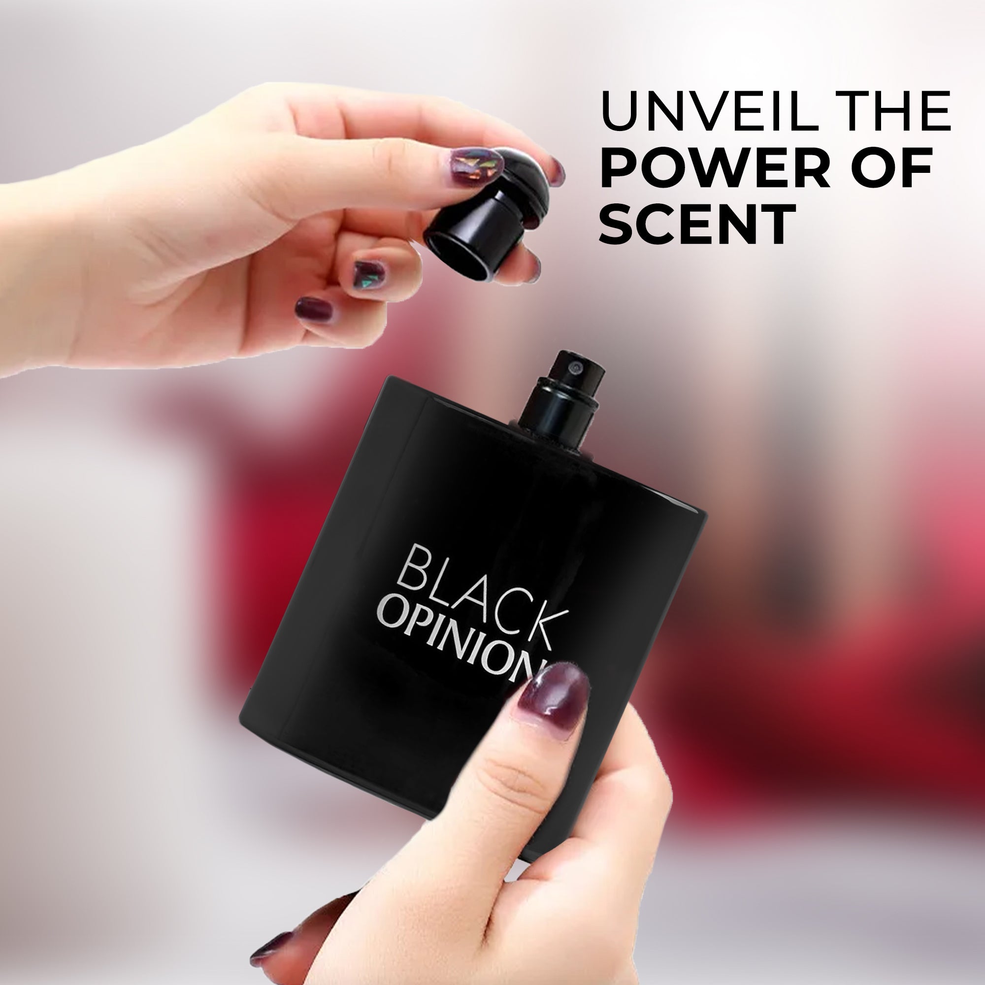 Black Opinion Women Perfume 3.4Fl Oz Eau De Parfum Spray Floral Perfume - With Notes of Banana Blossom Accord, Jasmine & Rose, Sandalwood