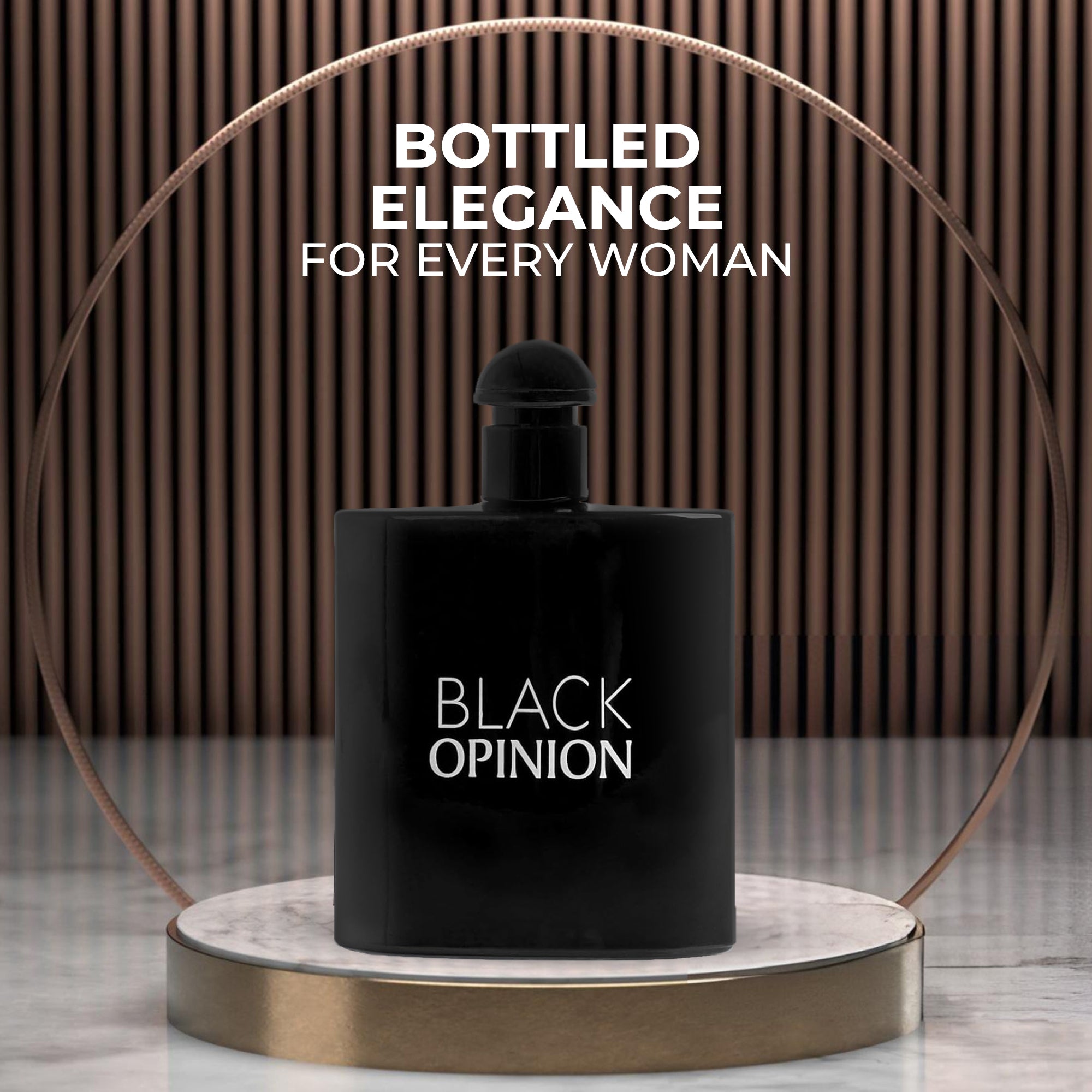Black Opinion Women Perfume 3.4Fl Oz Eau De Parfum Spray Floral Perfume - With Notes of Banana Blossom Accord, Jasmine & Rose, Sandalwood