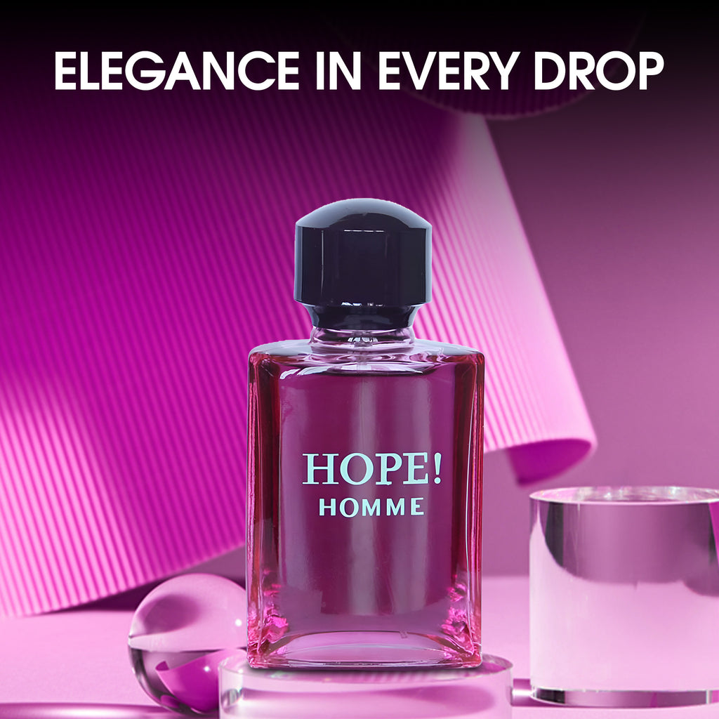 Hope Homme for Men - 100ml Eau De Parfum Spray for Men - Spicy Floral & Intense Fragrance, Warm Scent That Lasts All Day, Gift for Men for All Occasions