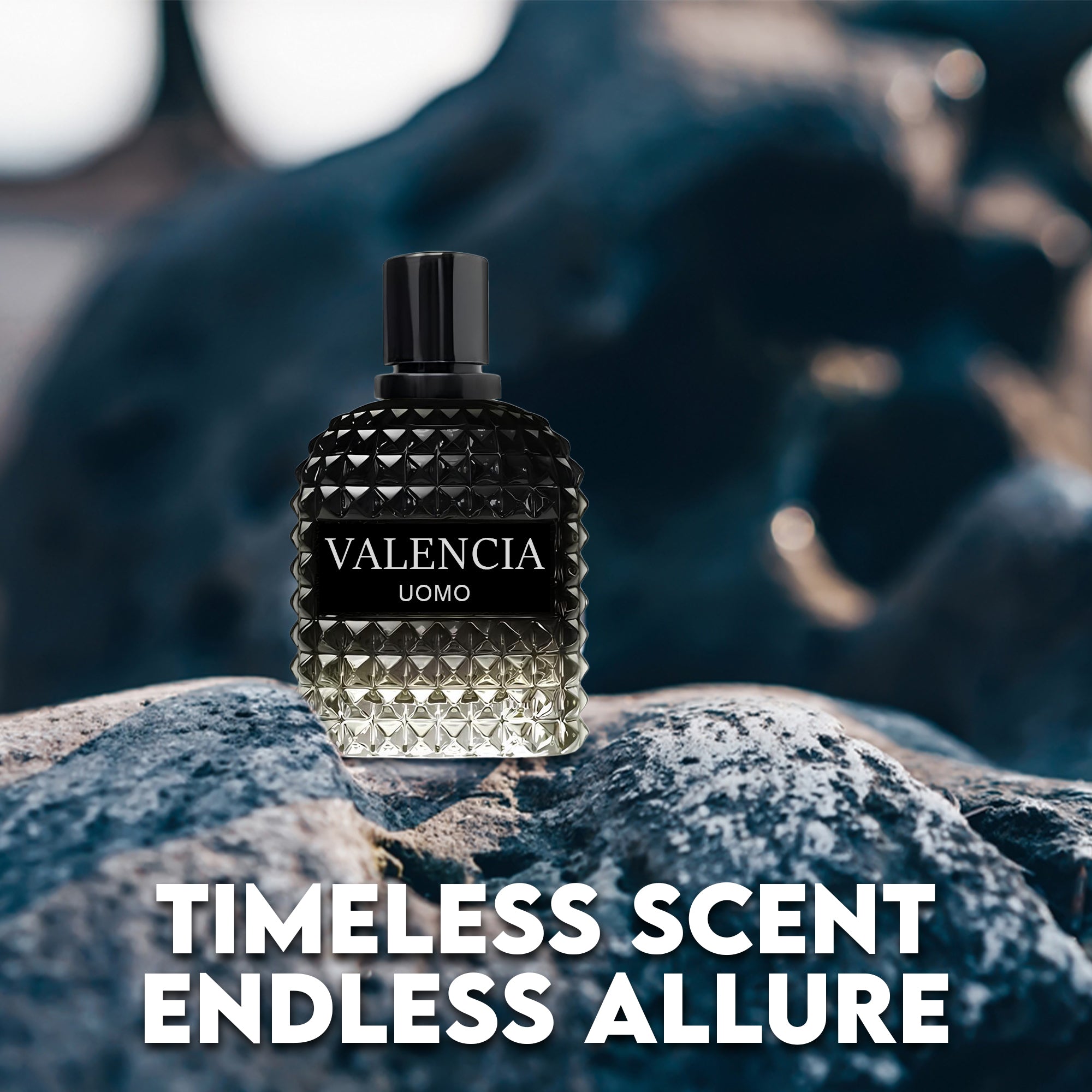 Valencia UOMO for Men Eau De Parfum - Woody Aromatic Fragrance - Floral Twist Blended with a Cool Facet of Mineral Notes & Salt - Edgy yet Masculine Scent - Cologne or Everyday Use - 100ml Bottle