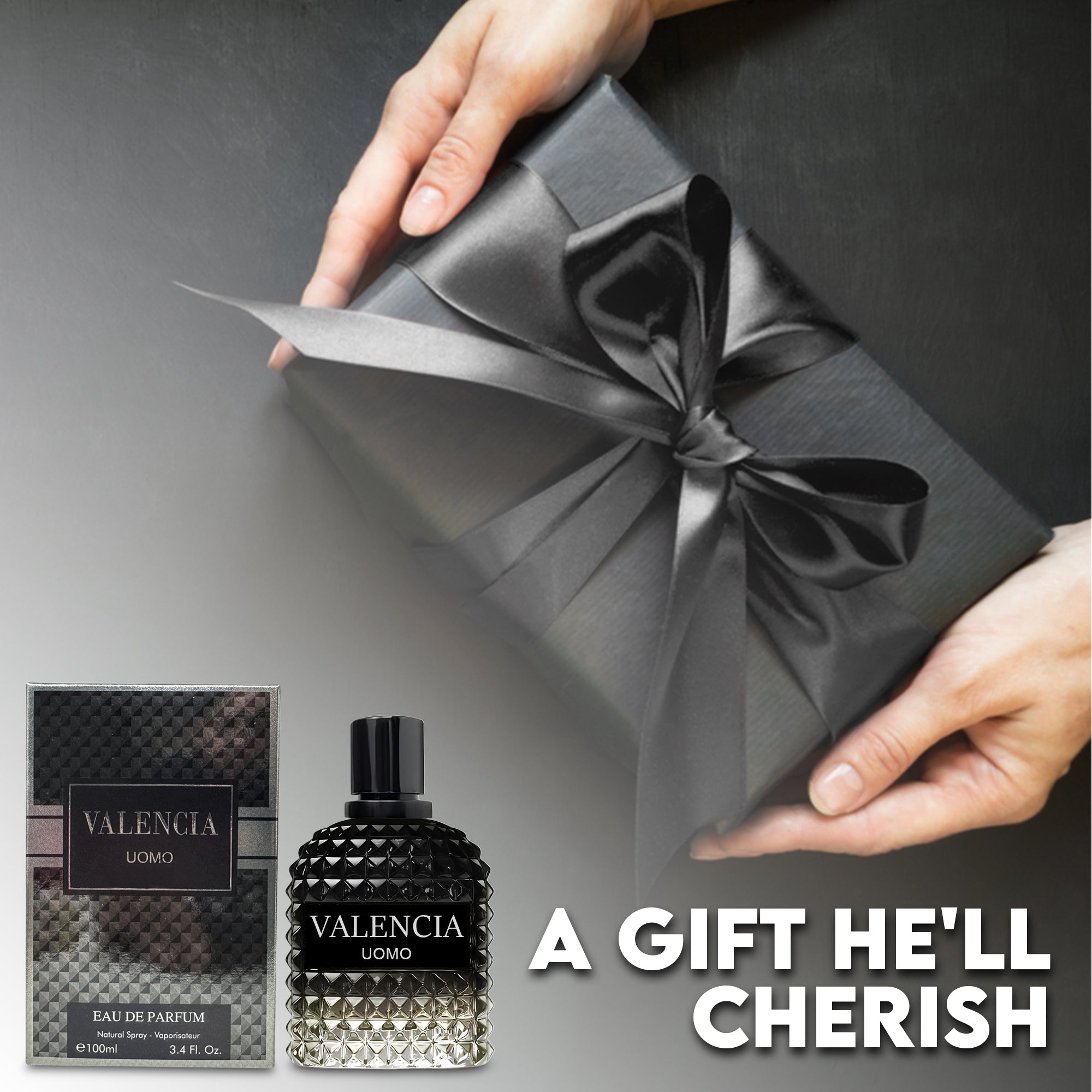 Valencia UOMO for Men Eau De Parfum - Woody Aromatic Fragrance - Floral Twist Blended with a Cool Facet of Mineral Notes & Salt - Edgy yet Masculine Scent - Cologne or Everyday Use - 100ml Bottle