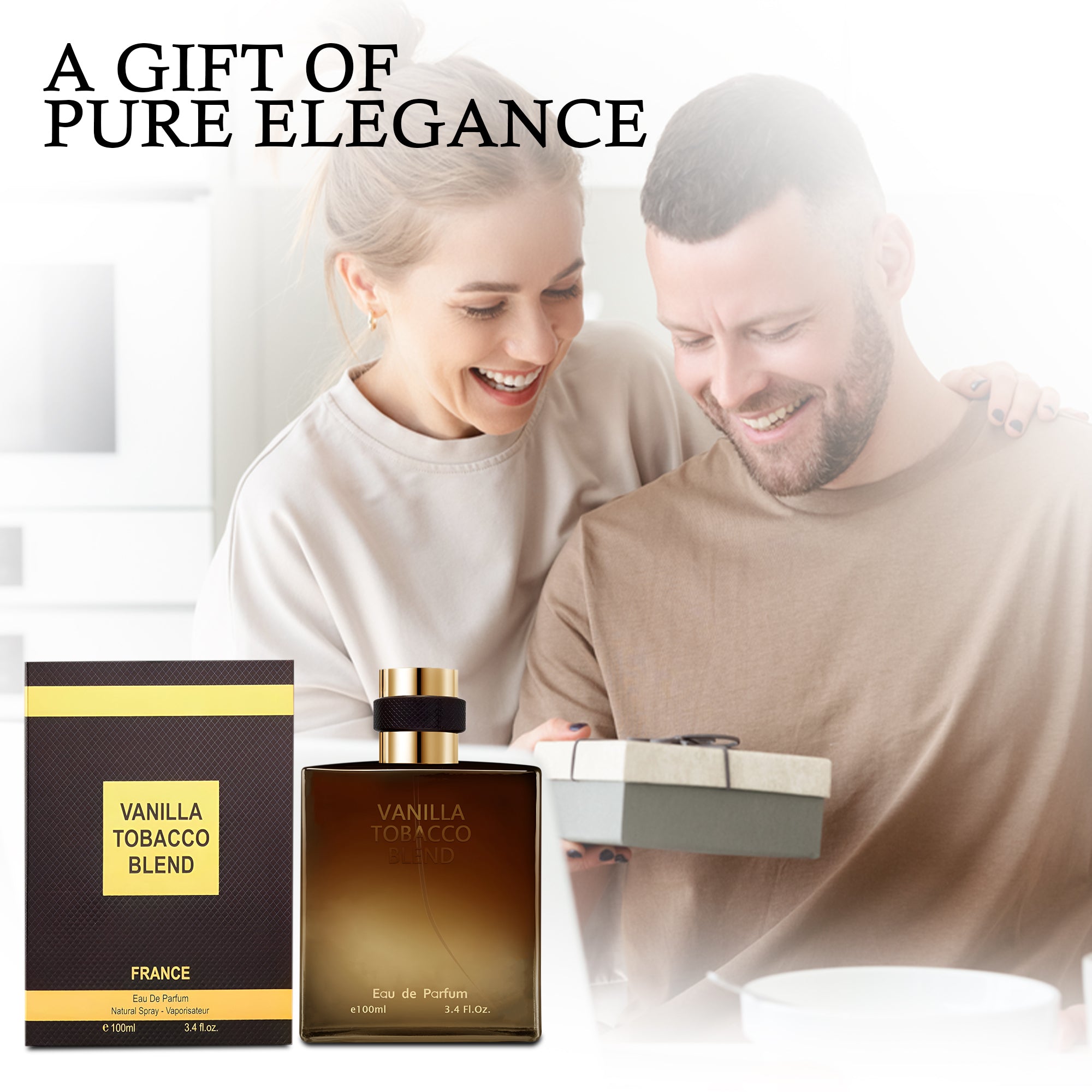 Vanilla Tobacco Blend Men Cologne with Tonka bean,Tobacco and Vanilla Notes for Daily Use