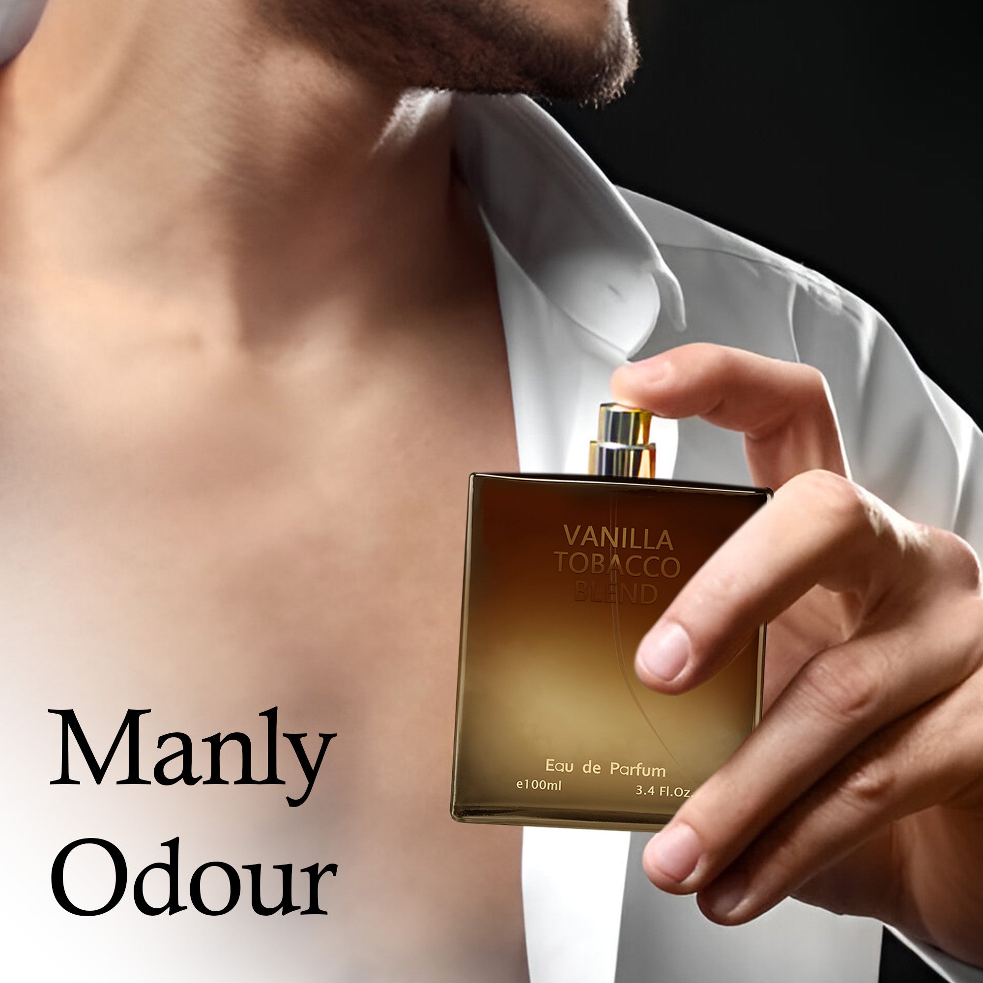 Vanilla Tobacco Blend Men Cologne with Tonka bean,Tobacco and Vanilla Notes for Daily Use